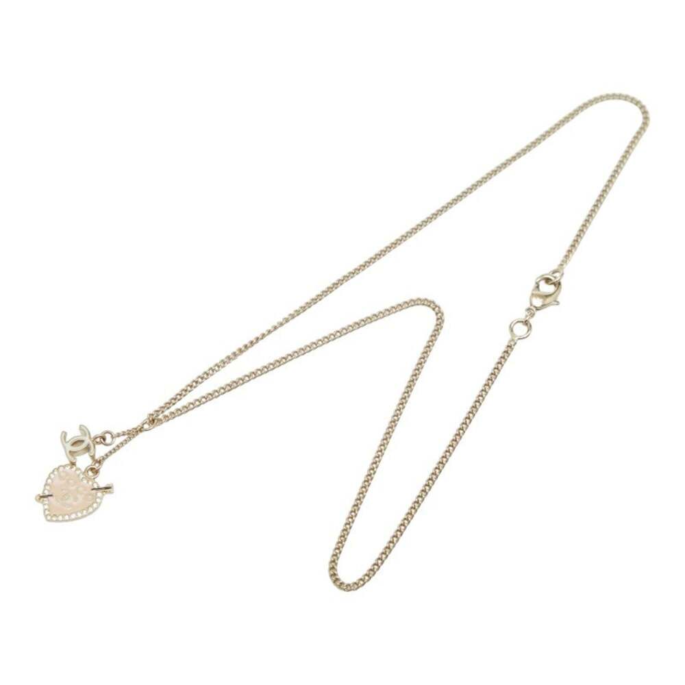 CHANEL Authentic Pink Logo Necklace - Picture 4 of 7